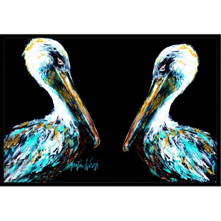 Carolines Treasures Dressed In Black Pelican Indoor Or Outdoor Mat 24 x 36 In. MW1164JMAT